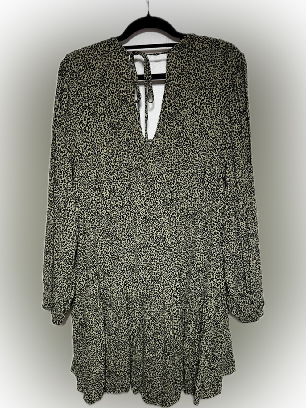 A New Day Leopard Print V-Neck Tiered Mini Dress XXL - Picture 3 of 5